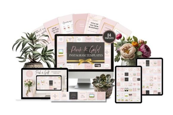 84 Feminine Pink Instagram Templates for Creators