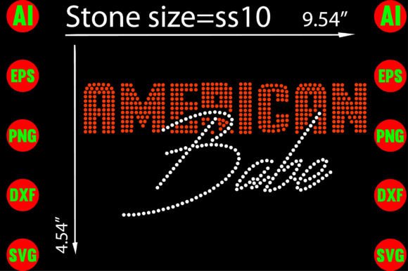 American Babe Rhinestone Templates: Bold Lettering for Dazzling Projects