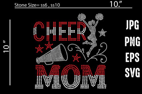 Cheer Mom Rhinestone Templates: Bling for Every Design