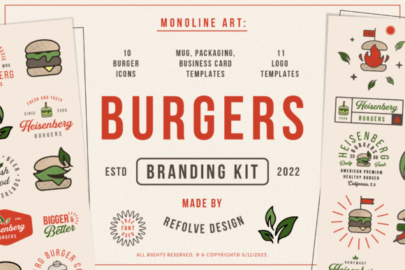 Elevate Your Brand: A Deep Dive into Burgers Branding Kit Templates