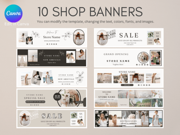 Elevate Your Etsy Store with Minimalist Banner Templates