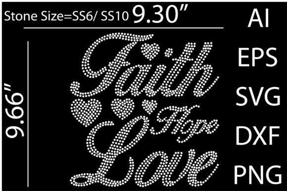 Faith Hope Love Rhinestone Templates: A Sparkling Design Asset