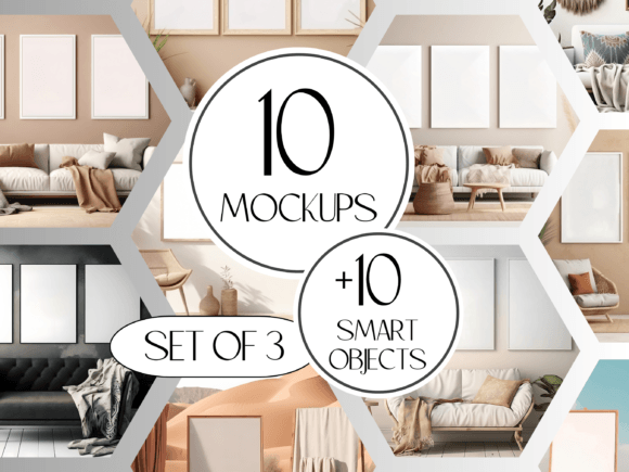 Frame Mockup Bundle: 10x PSD Templates for Instant Polish