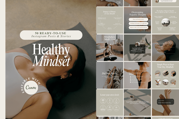 Healthy Mindset Instagram Templates: Your Blueprint for a Calm Feed