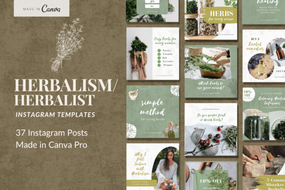 Herbalism Instagram Templates: Grow Your Brand Organically