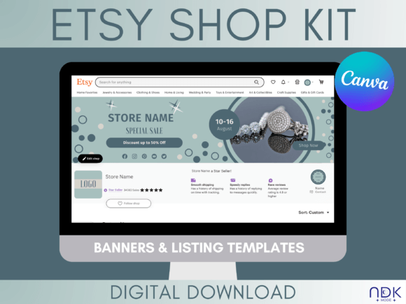 Master Your Etsy Branding with Canva Shop Banner Kit Templates