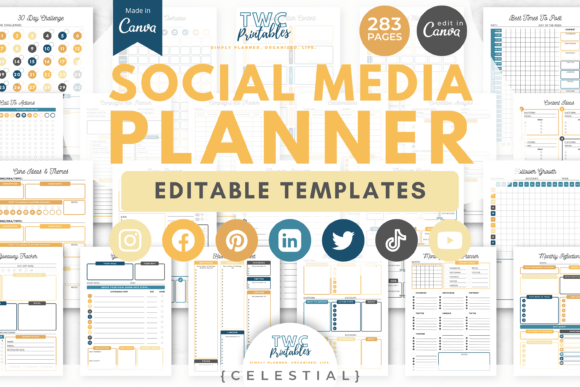 Social Media Planner Canva Templates |CE: Your Ultimate Content Hub