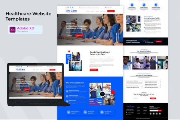 Streamline Your Clinic's Digital Presence with Healthcare Website XD Templates