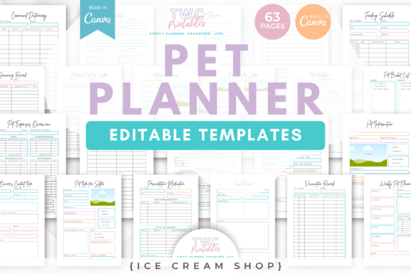 Sweet & Simple: Organize Your Pet’s Life with Ice Cream Templates
